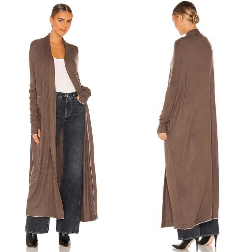 Intimately Free People Warm Up Cardi In Serene Smoke
